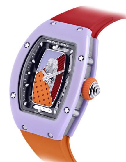 Replica Richard Mille RM 07-01 Automatic Winding Coloured ceramics watch Pastel Lavender